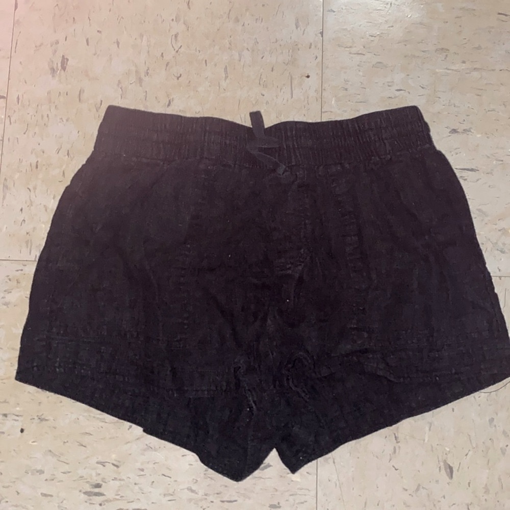 Forever 21 Black Denim Wash Cotton Shorts